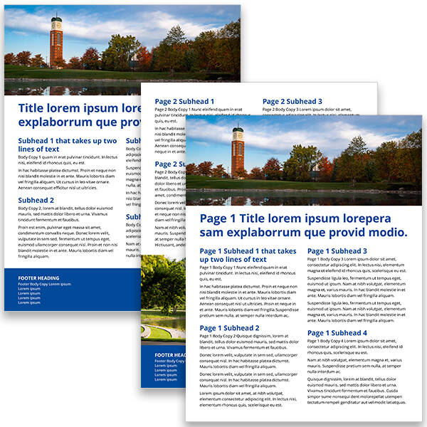 A mockup of 2 flyers